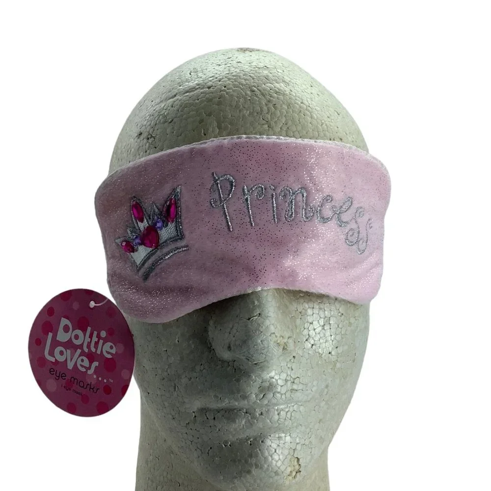 Dottie Loves Princess Crown Tiara Pink Eye Sleep‎ Mask Slumber Girl Women Party